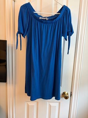 Michael Stars Royal Blue Off-Shoulder Top